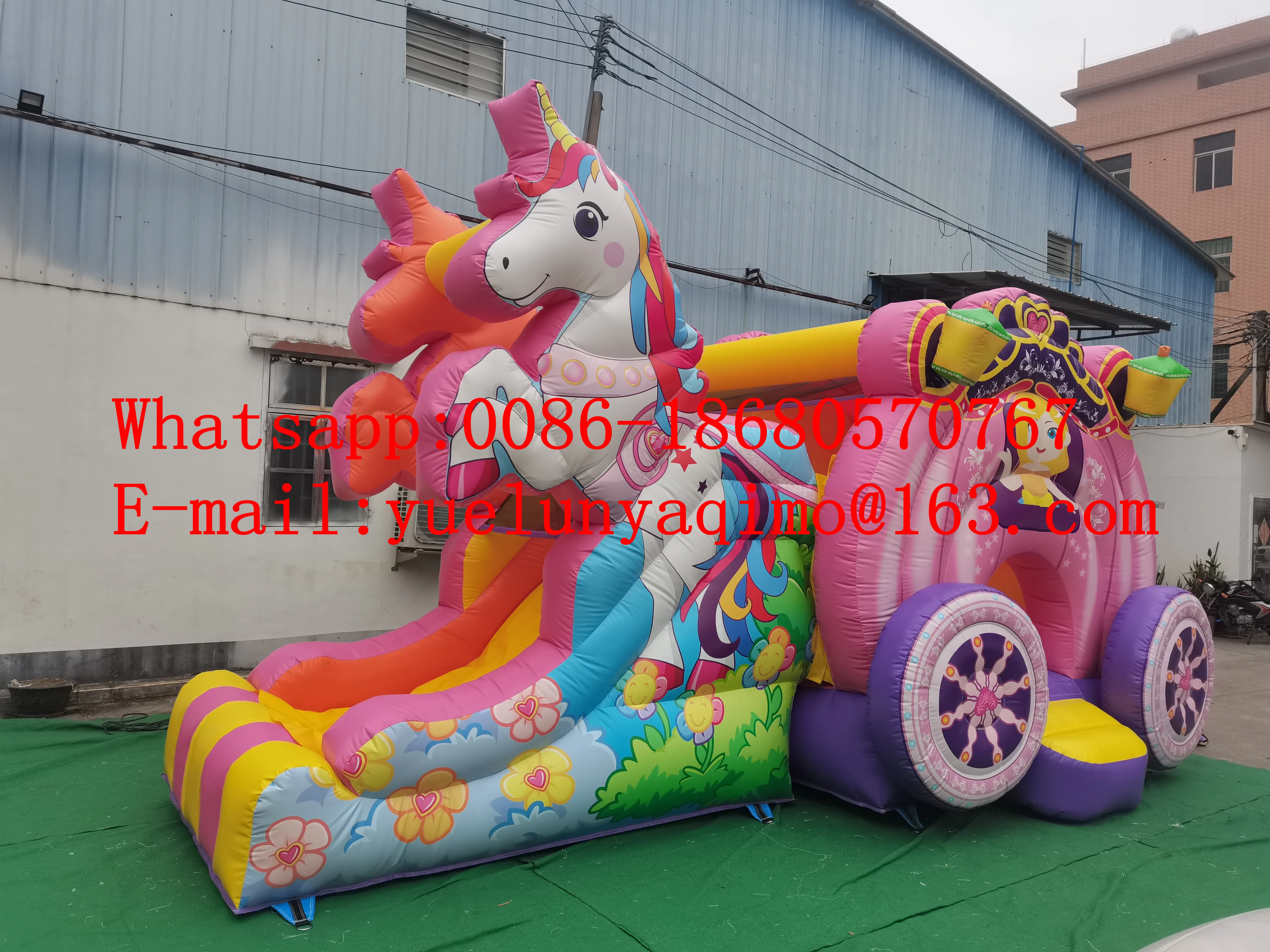 

Manufacturers sell large outdoor inflatable castle slide trampoline combination YLY-081