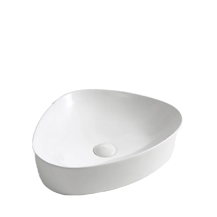 Modern Irregular Shape Solid Surface Countertop Wash Basin | Luxury Bathroom Vessel Sink | OEM Factory