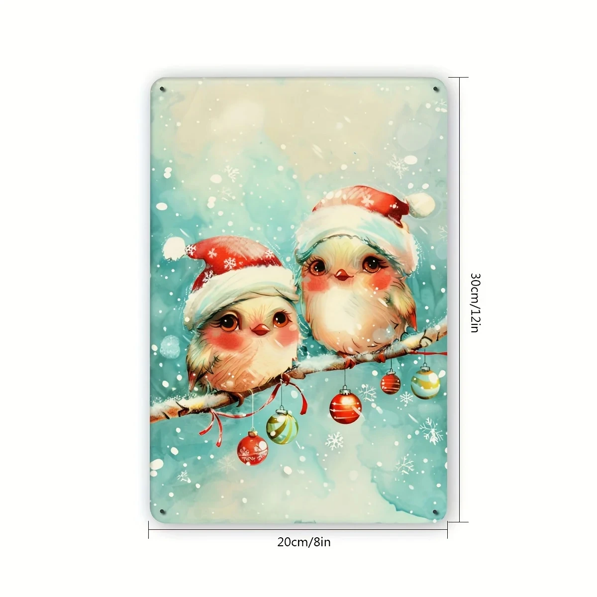 Metal Tin Signs Featuring Birds, Perfect for Indoor and Outdoor Christmas Decorations This Hanging Tin Artwork Is Suitable for Chinese Decor.