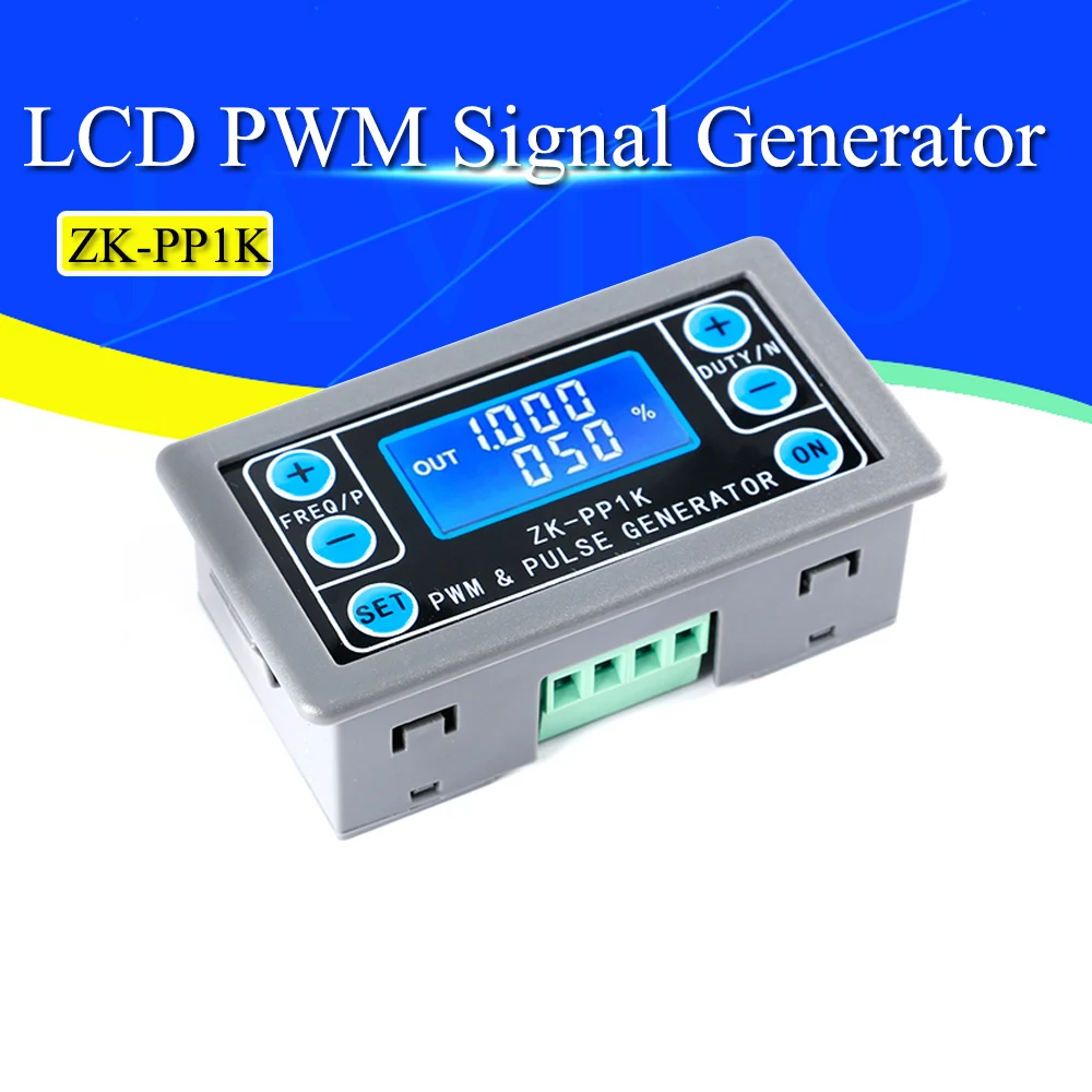 ZK-PP1K Dual Mode LCD PWM Signal Generator 1-Channel 1Hz-150KHz PWM Pulse Frequency Duty Cycle Adjustable Square Wave Generator