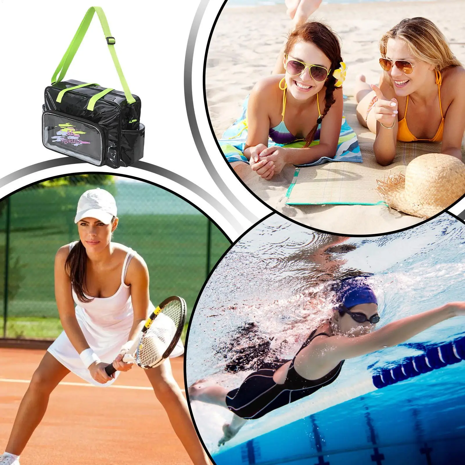 Gym Bags Waterproof Large Capacity Wet Dry Separation Swimming Tote Tennis Bag For Shower Stadium Hiking Sports Soccer Pool Swim