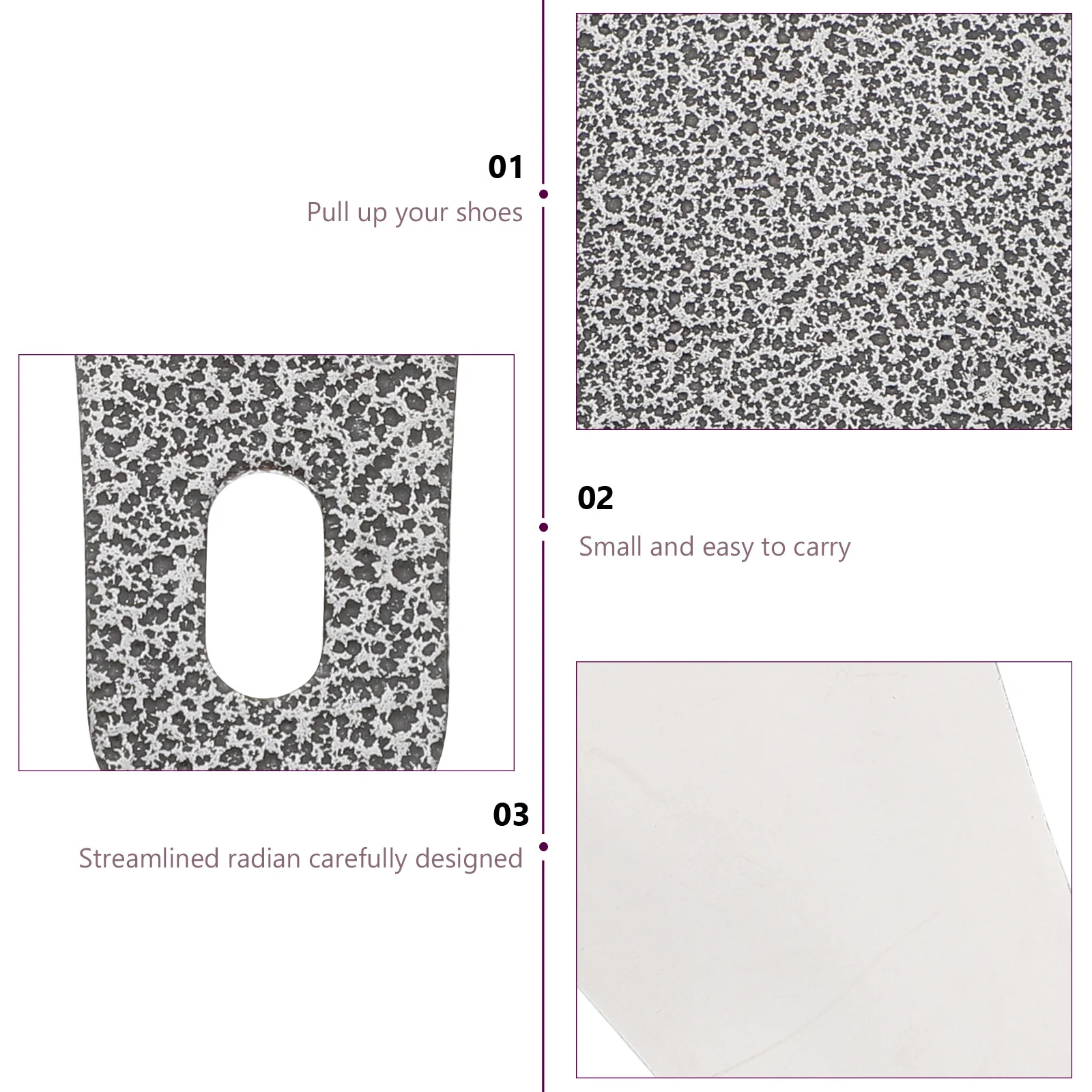 

3Pcs Sturdy Stainless Steel Shoe Lifters Lightweight Portable Easy to Use for All Shoes Stainless Steel Shoe Lifters