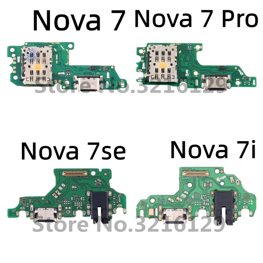 New USB Charging Port Dock Charger Connector Board Flex Cable For Huawei Nova 7 7i 7se 8 8se 9 Pro P Smart Z S 2019 2020 2021