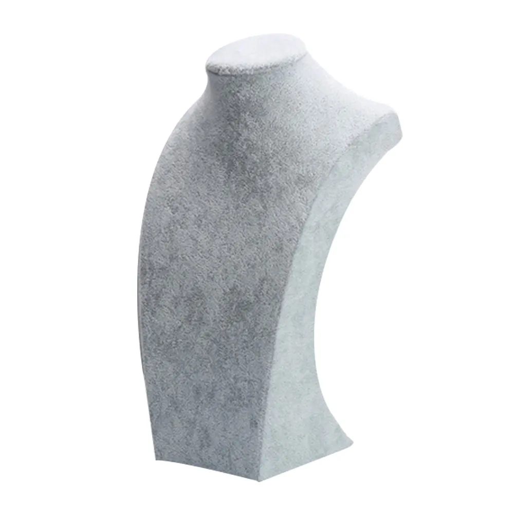 Necklace Displays Organizer Grey Jewelry Bust Display Stand Classic Elegant Style Pendant Display Prop Perfect for Store