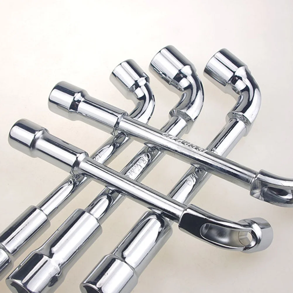 

8Mm Dual Head Polished Wrench Spanner Tool For Home Factory Use Durable Silver Elbow Wrench Hand Tool For Repairs