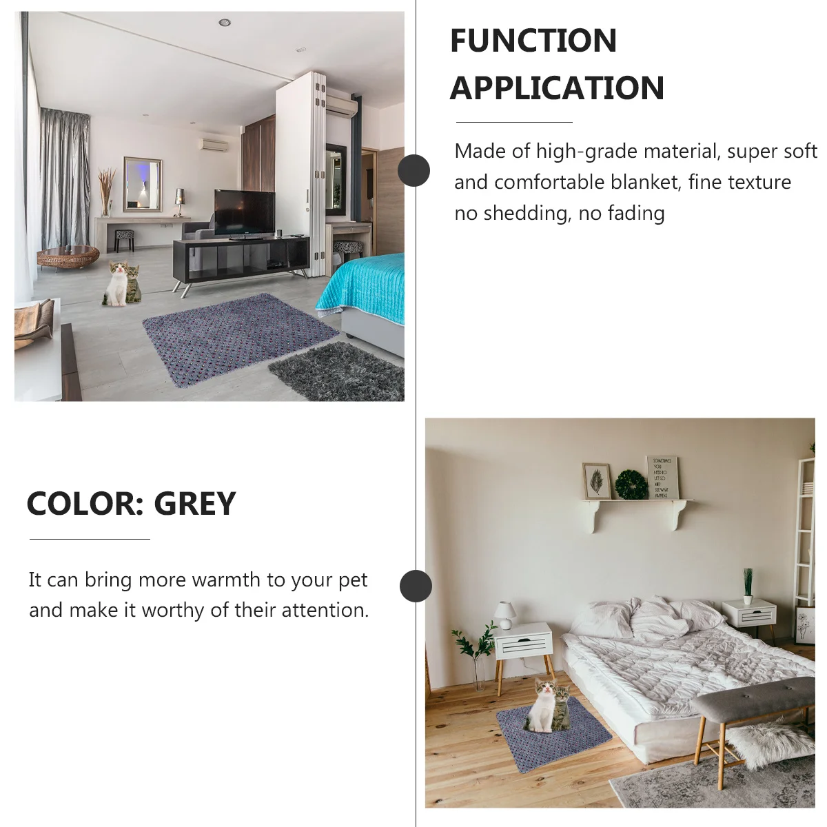 애완동물 산호 양모 담요 부드럽고 따뜻한 강아지 고양이 침대 커버 매트 강아지 수면 패드 아늑한 켄넬 자동차 여행용 수면 담요 겨울용