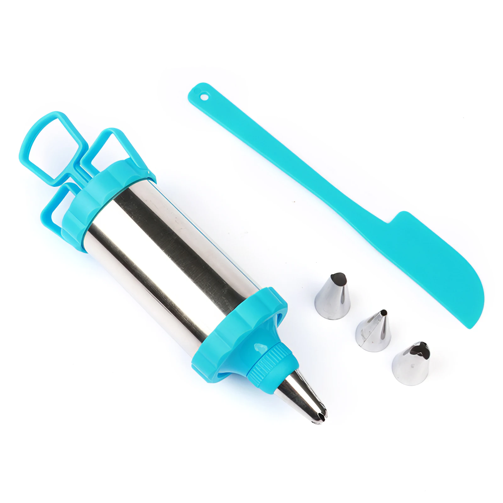 

Pastry Filling Injector Syringe Decorating Kit Stainless Steel Icing Tool with 4 Decoration Tips and 1 Spatula for Pastry