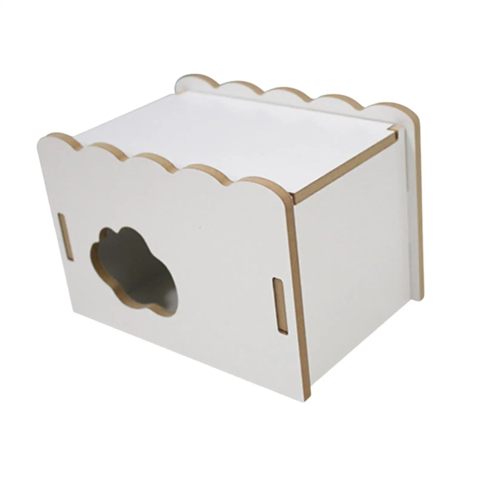 Dwarf Hamster Hideout Wooden Hut Exploring Maze House for Syrian Rat Mouse Guinea Pig Bedding