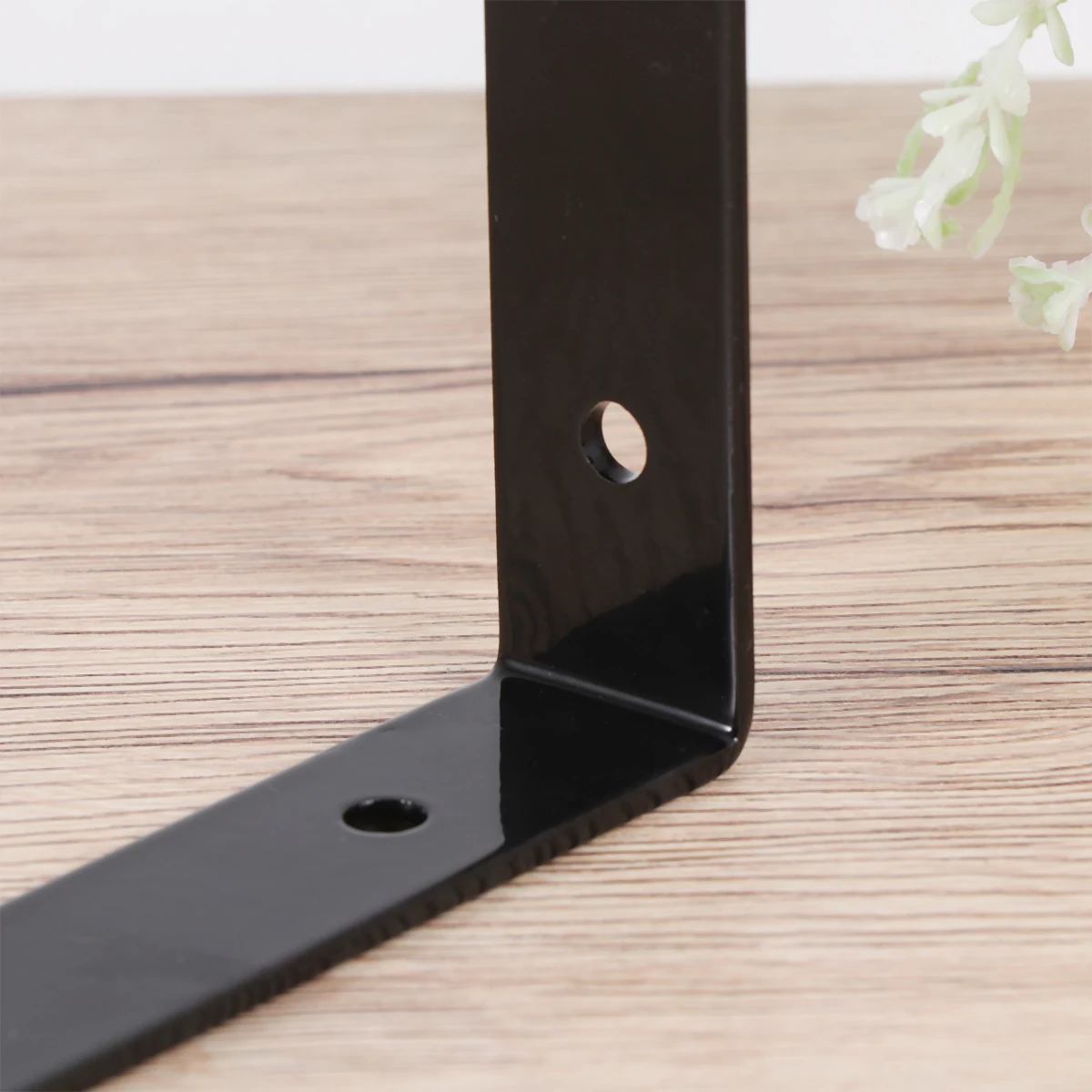 

2 Pcs Wall Shelf Bracket Corner Wrought Iron for Table Bench Metal Triangle Brackets