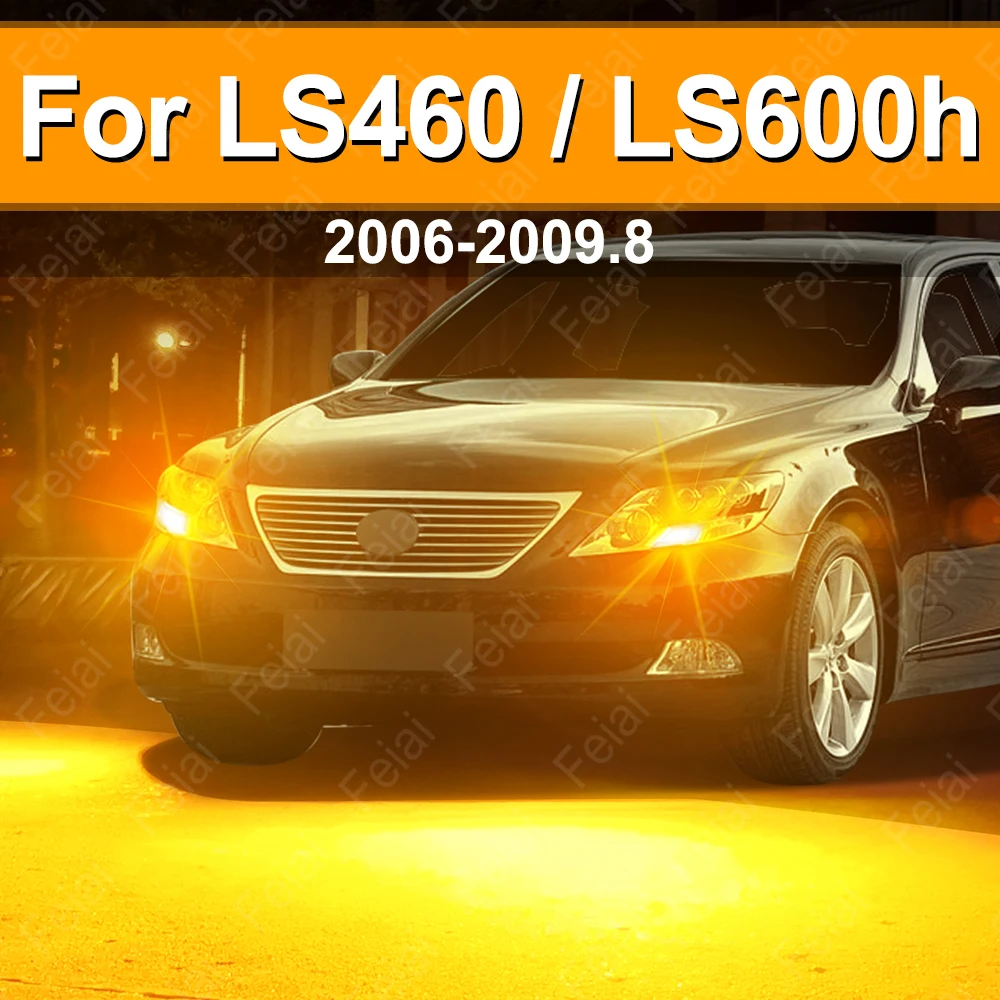 Front Turn Signal LED Light For Lexus LS 600h 460 LS460 LS600h 2006 2007 2008 2009 Accessories LED Indicator Bulb Amber 2PCS