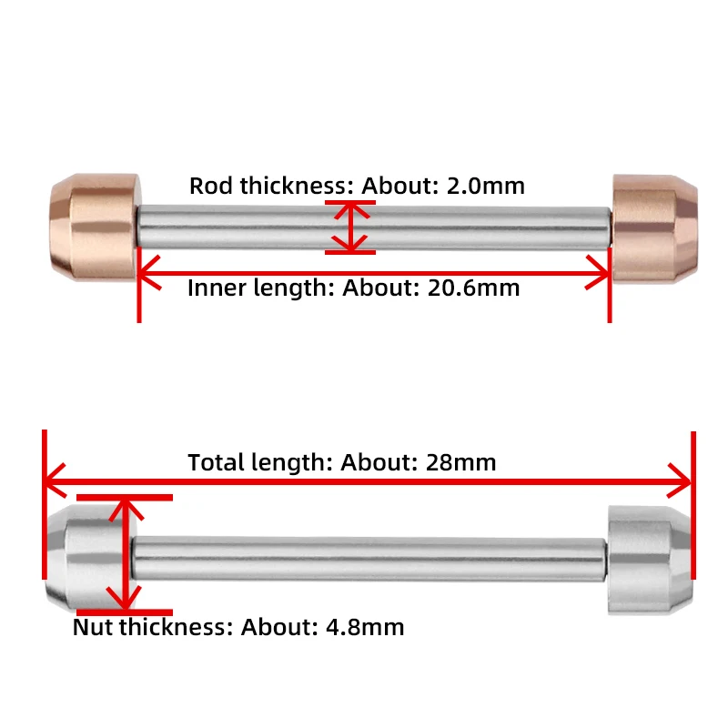 Hexagonal Strap Screw Rod For Tissot Men\'s T-race T048 Watch Spindle T048417 T048427 Strap Connecting Rod Column Repair Tool