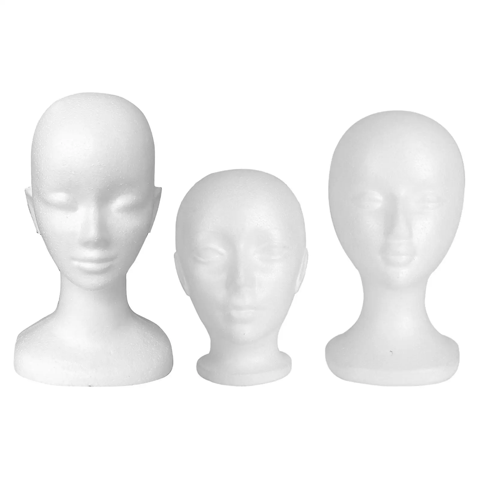 Mannequin Head Stand Hair Glasses Hat Display White Hairpiece Stand Manikin Head for Jewelry Hairpieces Home Headwear Styling