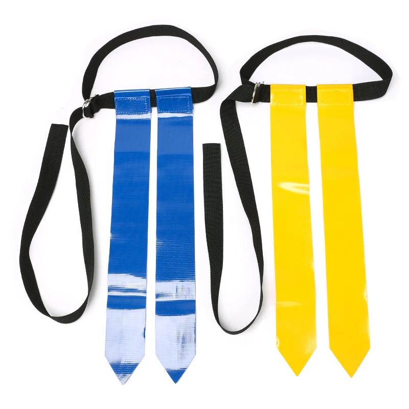 1set Sports Flag Football Webbing Waist Flag Bright Color Adjustable Competition Training  American Soccer Waist Flag for Sports