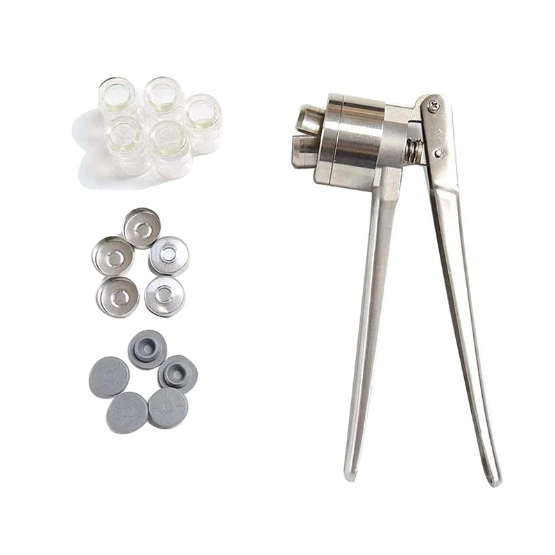 20mm Manual Vial Crimper Stainless Steel Capper Gland Clamp for Aluminum Plastic Large-caliber Saline Bottle Crimper Medical