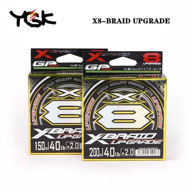 Original YGK X-BRAID UPGRADE X8 Fishing Line 8 strands Super QUAILTY 14LB 16LB 40LB 60LB 150M/200M Japan SEA Fishing PE Line