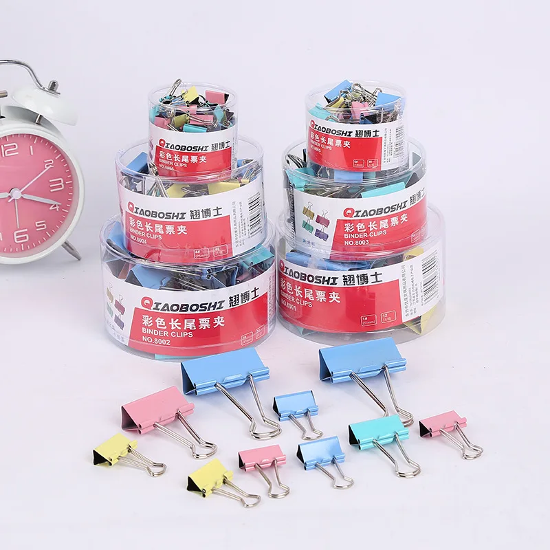 

Custom. Colorful Long Tail Clip Factory Direct Supply Office Office Supplies Binder Clip Metal Folder Practical Clips Who