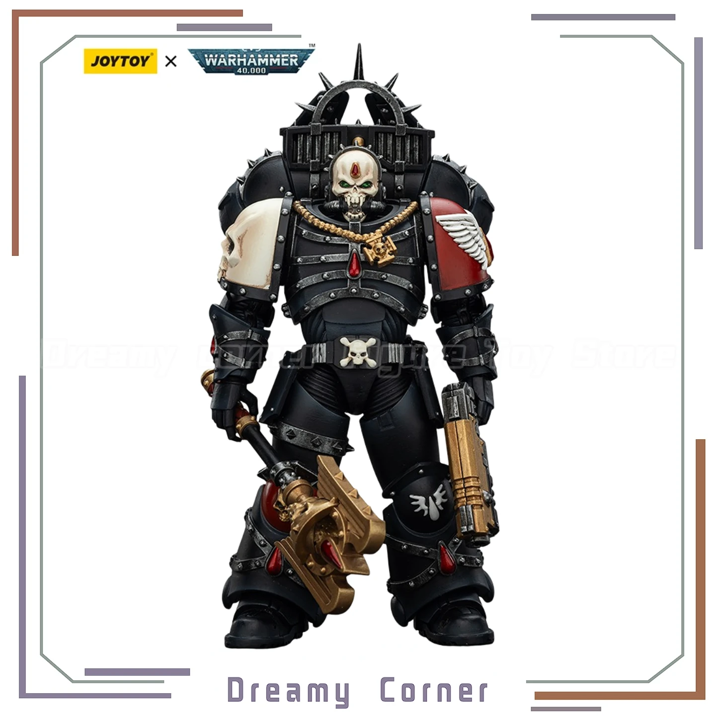 

【Pre Sale】JOYTOY Warhammer 40K Blood Angels Lemartes with Jump Pack,Blood Crozius and Absolver Bolt Pistol 1/18 Action Figure