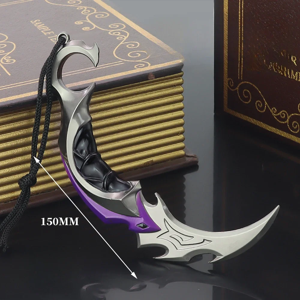 15cm/5.9in Valorant  Claw Knife Predatory Impressions Anime Peripherals Weapon Props Metal Model Desk Ornaments Boy Toys Gifts