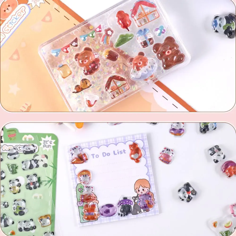 Cute Particle 3D Embossed Decals DIY Sweet Candy 3D Relief Stickers Decorative Multi-Purpose Paper Candy Stickers