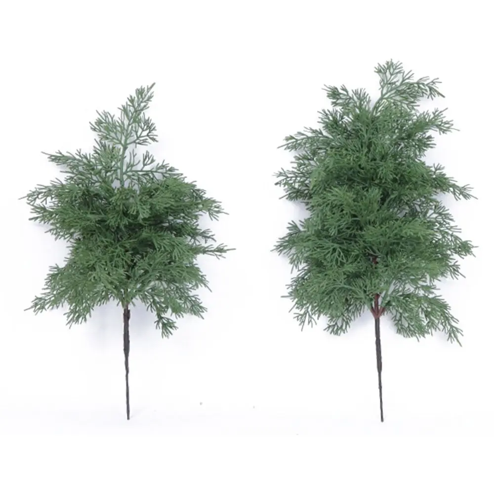 Green Artificial Pine Branch Plastic Christmas Tree Simulation Pine Needle Party Supplies Festival Ornament Fake Cypress Leaves