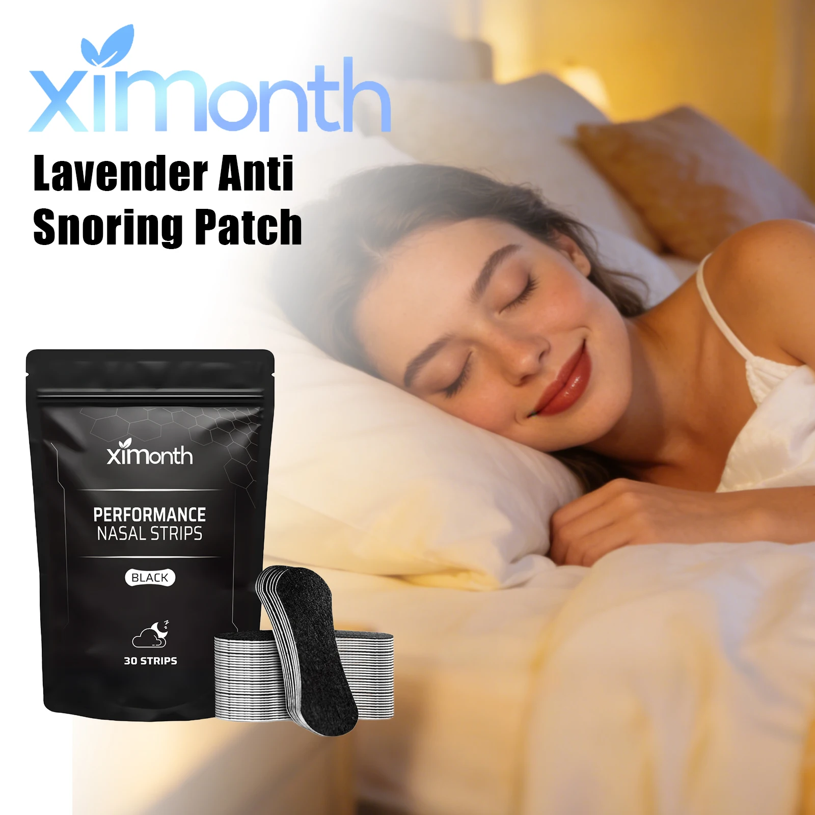 Lavender Anti Snoring Patch Soothe Nasal Congestion Improve Air Circulation Reduce Snoring Calm Sleep Comfortable Nasal Strips