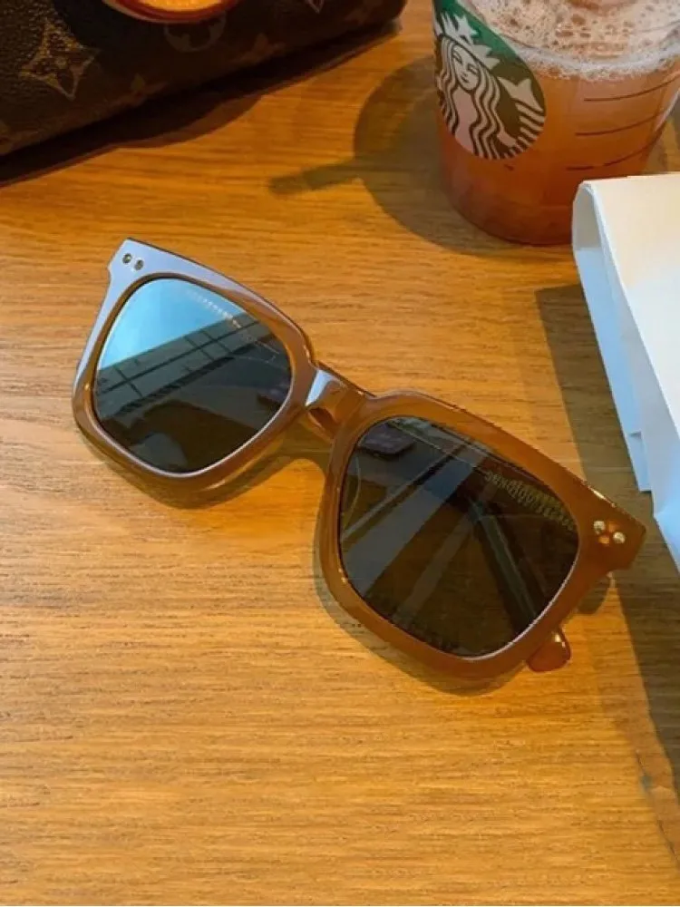 Orange Square Vintage Sunglasses Women Brand Designer Retro Rivet Sun Glasses Female Fashion Small Frame Oculos De Sol UV400