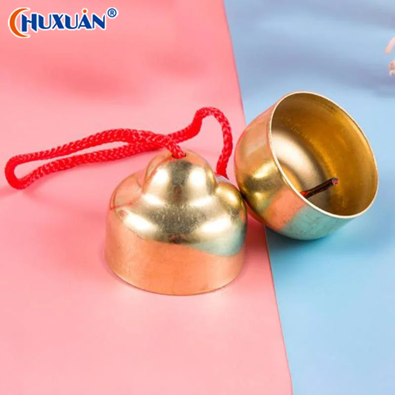 

[Q]1Pair Children Musical Instrument Toy Bells With Strings/Handles Percussion Instrument Music Learning Toy