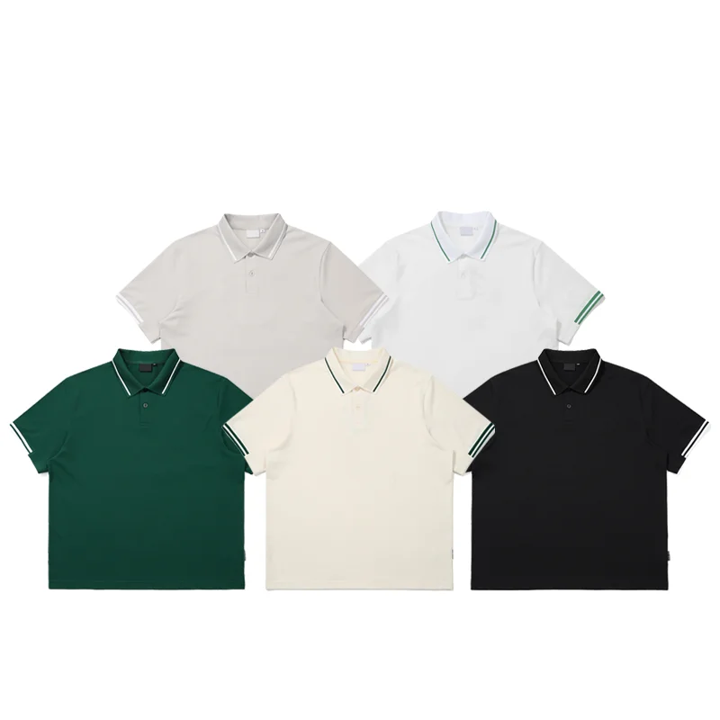2025 Spring New Korean Style Golf Clothing Men's Short-Sleeved Quick-Drying Polo Shirt Casual and Breathable
