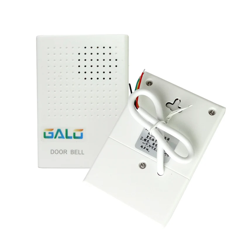 Timbre de puerta con cable para oficina, sistema de Control de acceso de seguridad para el hogar, color blanco, 12V de CC