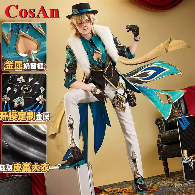 CosAn Honkai: Star Rail Aventurine Sir Cosplay Costume High Quality NiuSkin Party Role Play Clothing Female Game