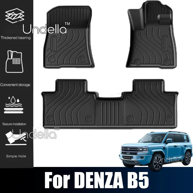 RHD LHD for DENZA B5 Leopard 5 2026 2025 TPE Floor Mats Dirt-resistant Foot Carpet Floor Cover Interior Foot Pads Accessories