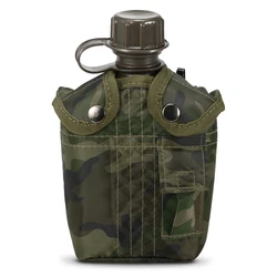 1L Outdoor Military Canteen Bottle Camping Hiking Backpacking Survival Water Bottle Kettle with Cover Sports Bottles