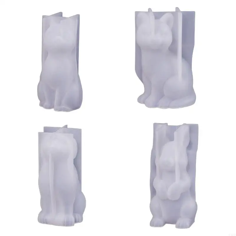 C1FE Animal Mold, Dog Rabbit Mold for Candle Gypsum Ornament