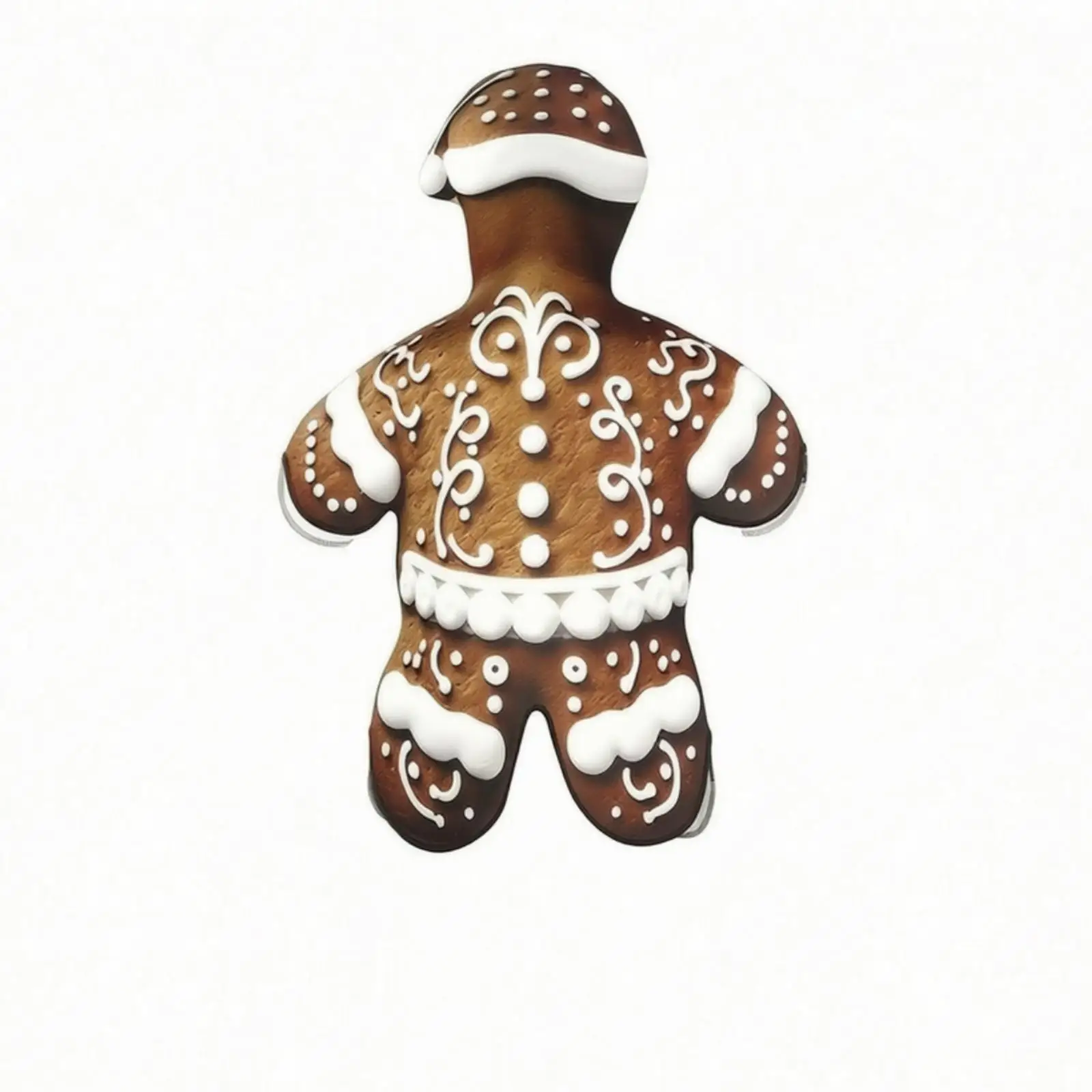 Gingerbread Man Outfit with Santa Hat and Beard Photo Ready All in One Warm