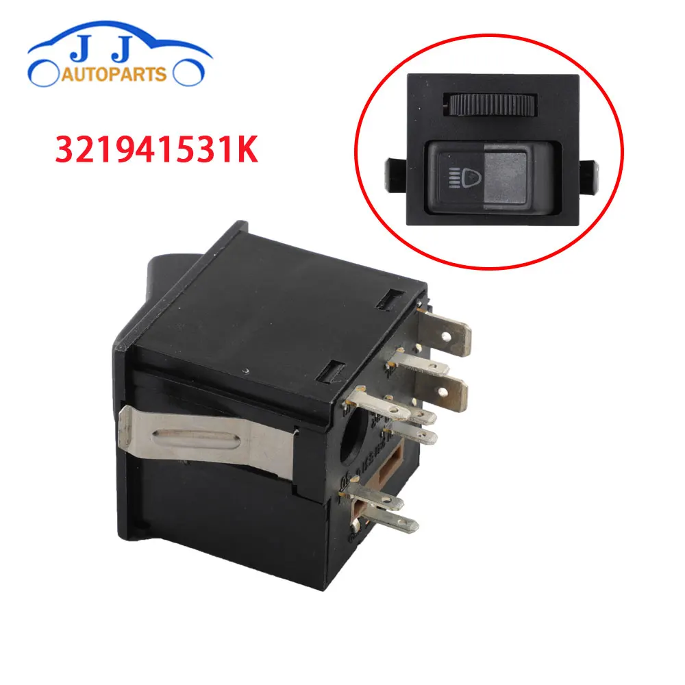 Autoscheinwerfer-Steuerschalter 321941531K 321941531G 321941531H 305941-531 Für VW Volkswagen Golf MK1 1979-1983