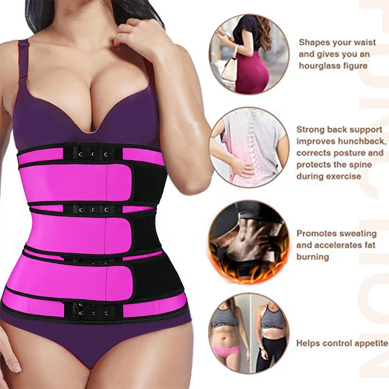 Women Waist Weight Loss Belt Breathable Fitness Corset Adjustable Body Shaper Fat Burning Weight Loss Bandage Exercise Portable