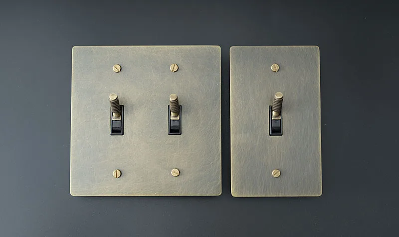 Bronze Messing Panel USA American Standard Toggle Elektrischer 3-Wege-Schalter UL 110V LED Dimmer Hotel Home GFCI USB Typ-C 15A Buchse – Detail 6