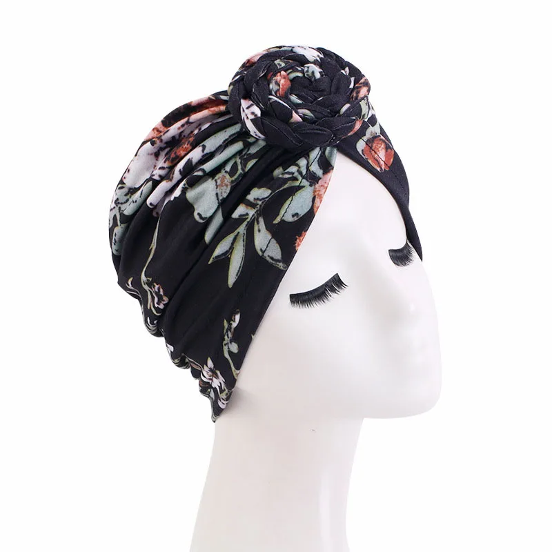 Indische Twist Knot Frauen Turbante Chemo Cap muslimische Hijab Motorhaube Kopftuch Mütze Haarausfall Abdeckung afrikanische Kopf bedeckung Femme Wrap Hüte