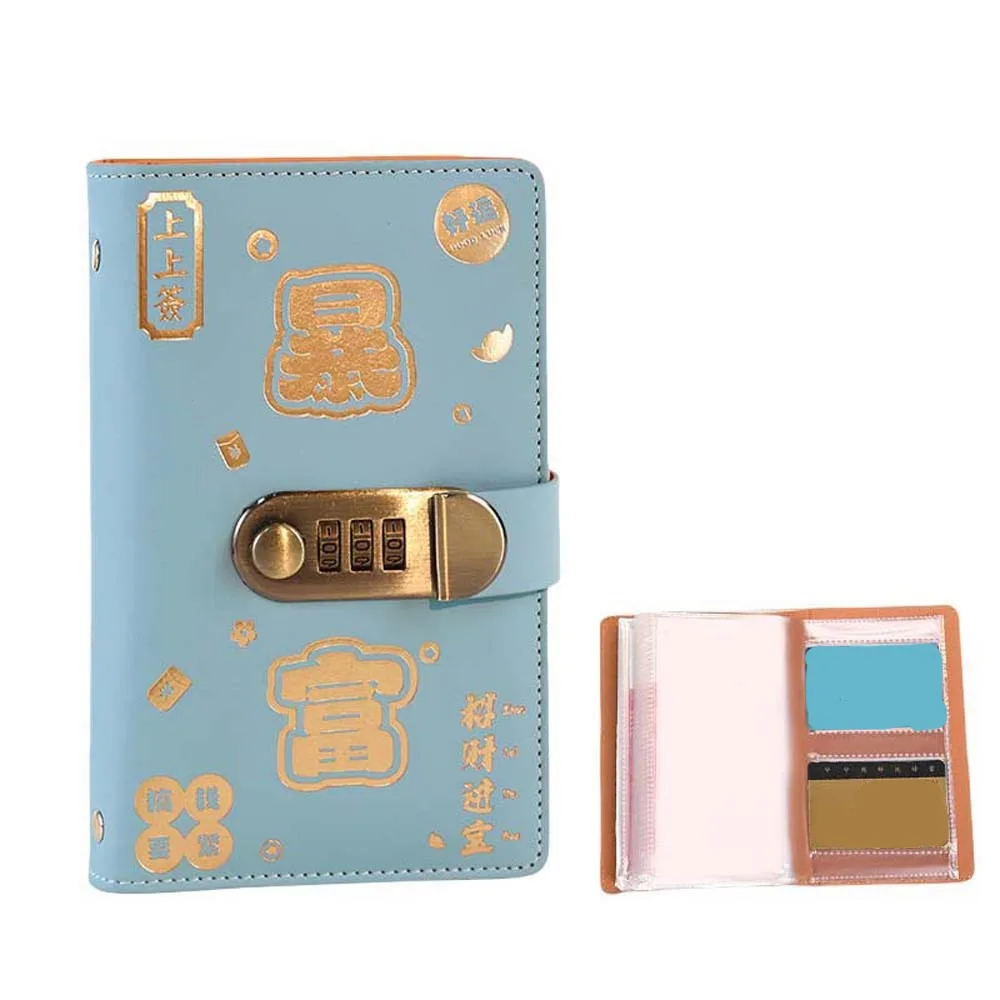 With Password Lock Saving Money Binder Wallet Storage Handbook Planner Organizer Cash Envelopes 50Sheets Budget Binder with Lock