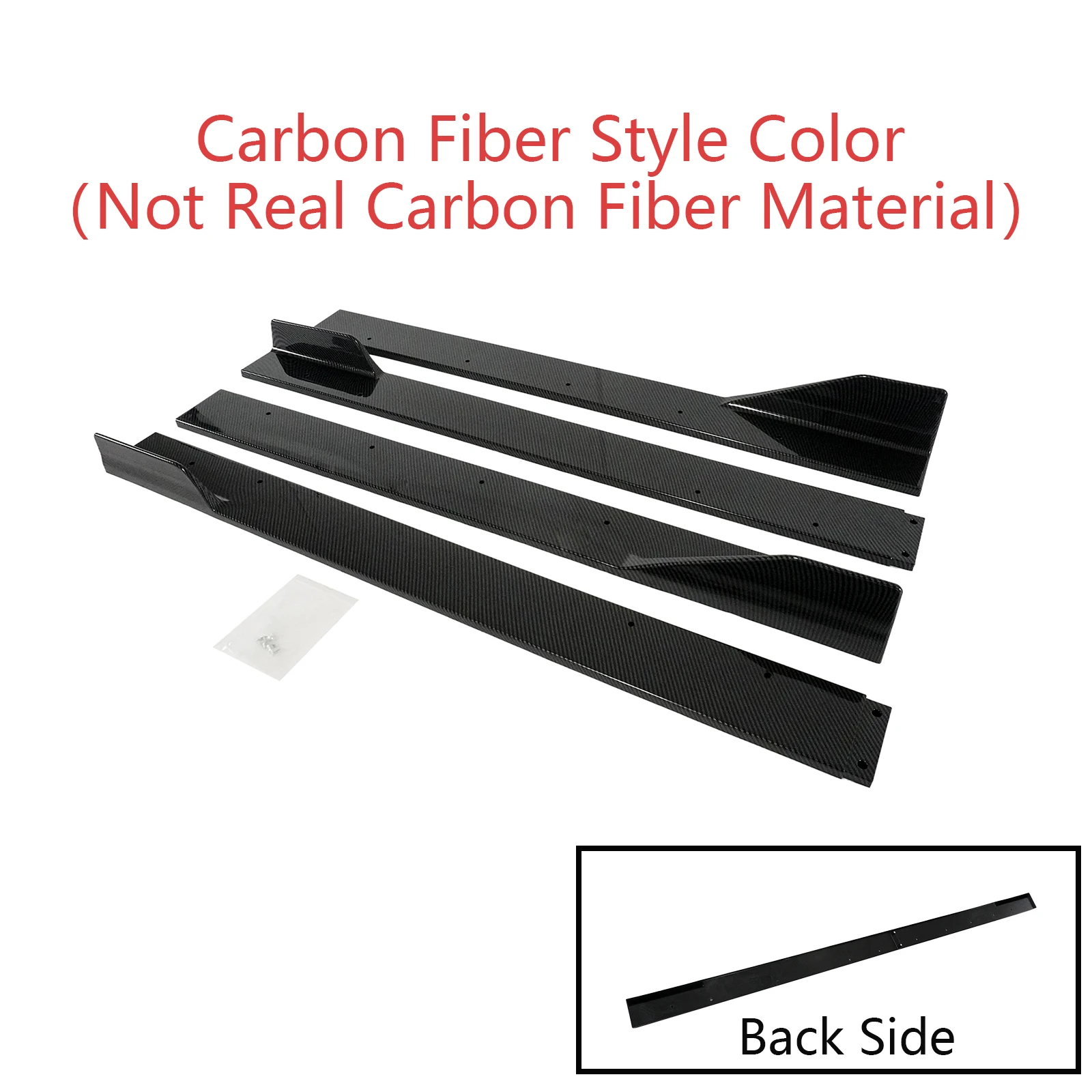 لكزس 2021-2025 Is300 Is350 Is500 زوج سيارة الجانب تنورة تمديد ماتي/لامع أسود ألياف الكربون نمط طقم الجسم ABS البلاستيك #2