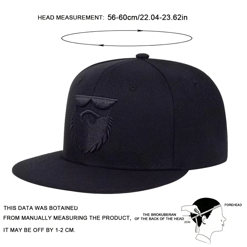 Cappelli hip-hop ricamati da uomo anziano con barba unisex Primavera Autunno Berretti da baseball casual regolabili per esterni Cappellini da camionista Cappello per protezione solare