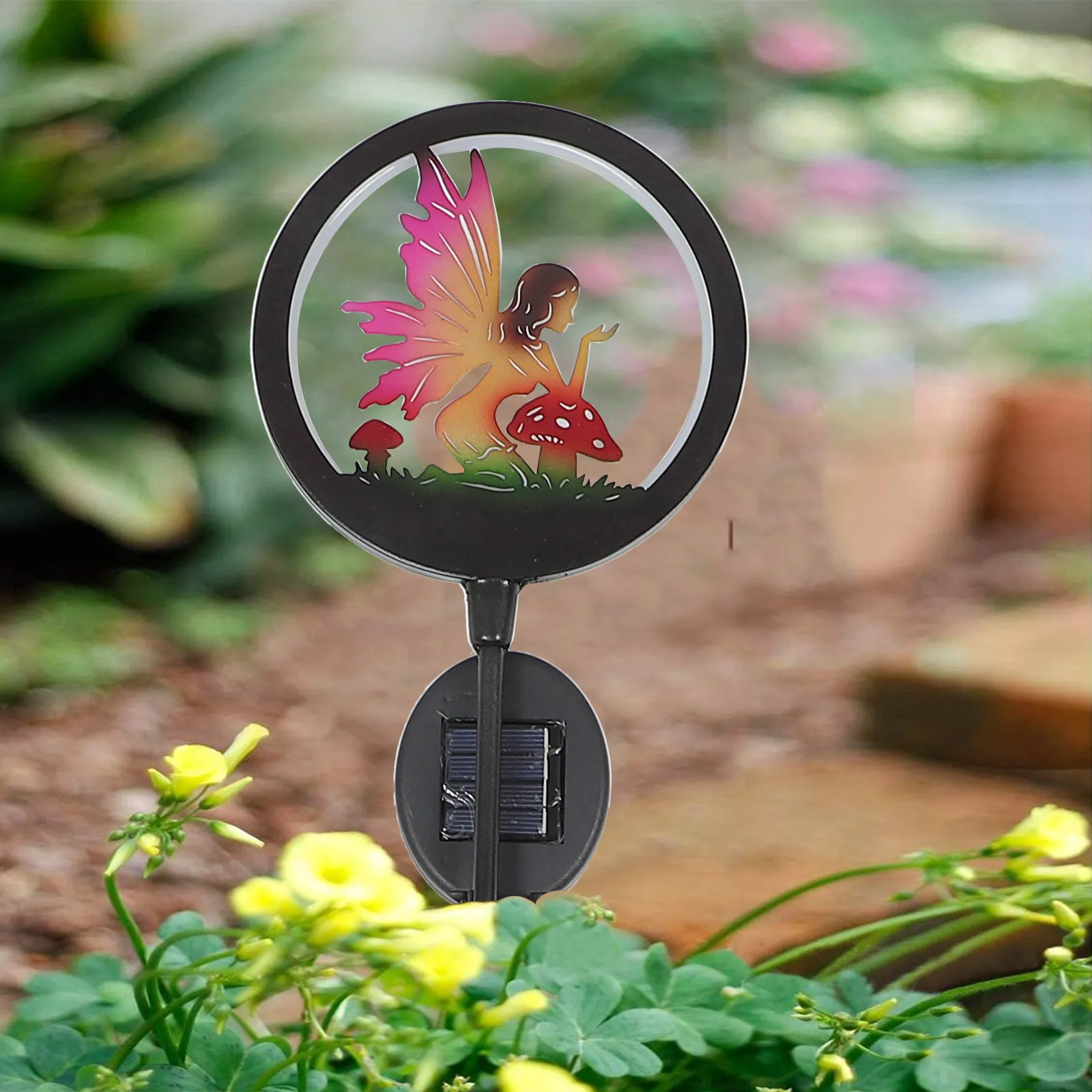 

Solar Lawn Stake Lamp Iron Durable Fairy Style Garden Landscape Light Outdoor Yard Lighting Decoration Solar Lawn Lamp