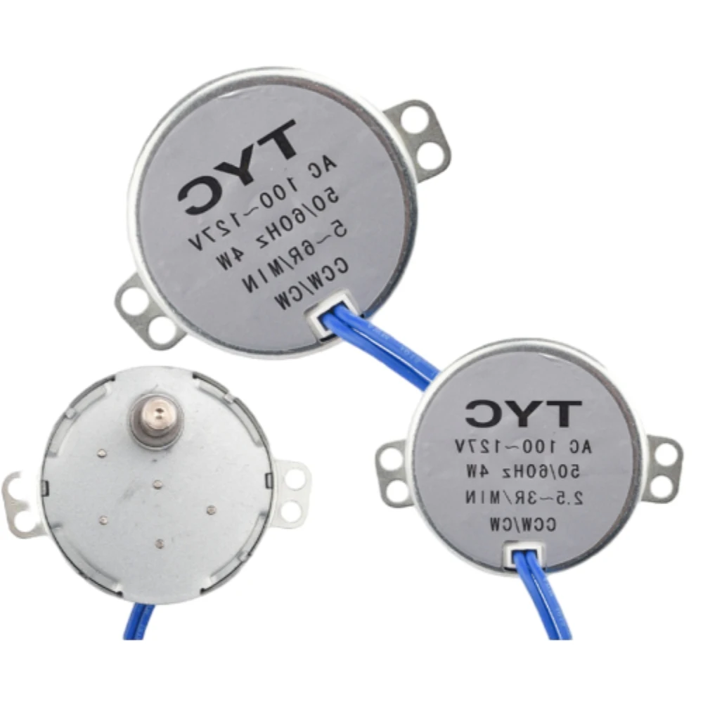 TYC-50 AC 110V 4W Synchronous Motor Permanent Magnet Motor Household Appliances Non-directional Rotating Stepper Motor