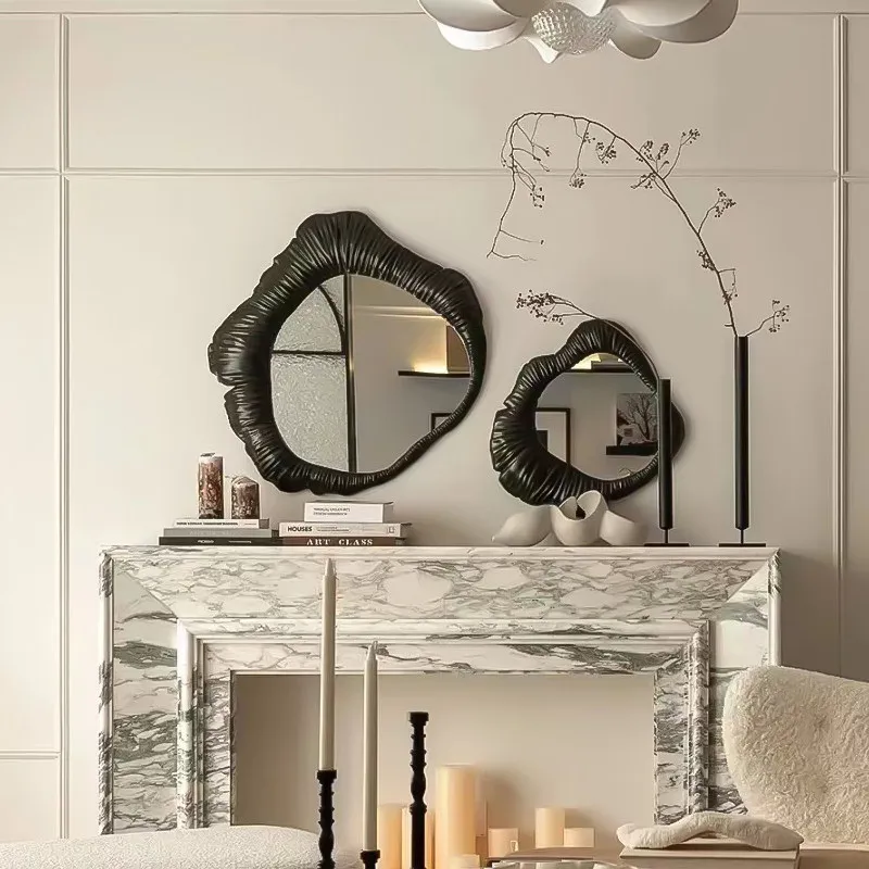 Hanging Wall Mirror Living Room Modern Vanity Girls Bedroom Items Bathroom Big Funky Mirror Xenomorph Espelhos Home Products
