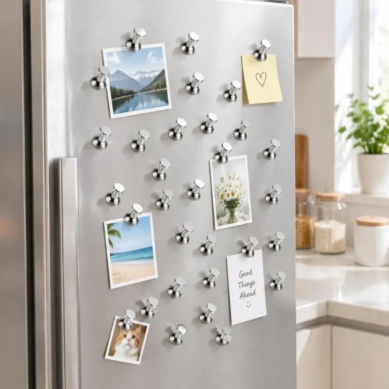 Fridge Magnets,Refrigerator Magnets Push Pin Magnets for Displaying Reminders, Photos, Recipes, and Lists for Use Y5GB