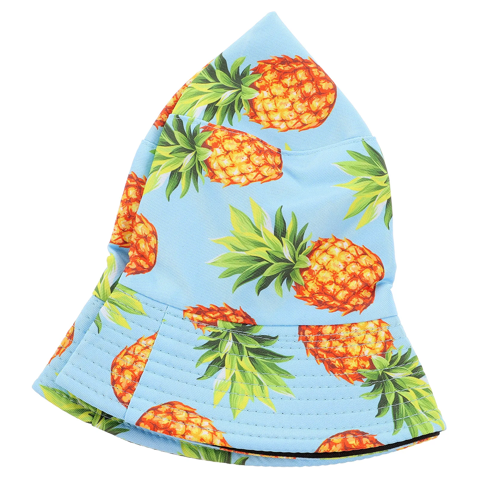 

Bucket Hat Sun Protection Foldable Pineapple Headdress for Men Blue Travel Lightweight Breathable Outdoor Sports