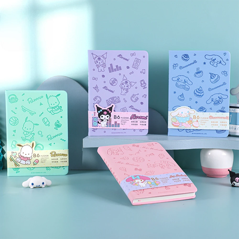 sanrio notebook cinnamoroll kuromi japones notepad diariamente agenda semanal papelaria kawaii abastecimento escolar 01