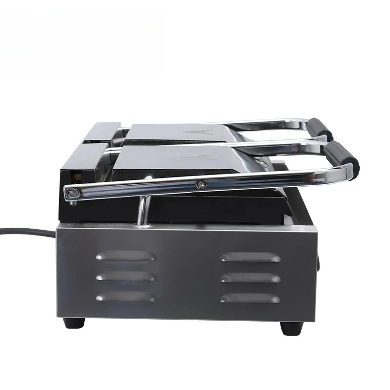 OEM Extended Sandwich Electric Half Power Half Thread Smooth Surface Panini Gusseisen Long Snack Equipment