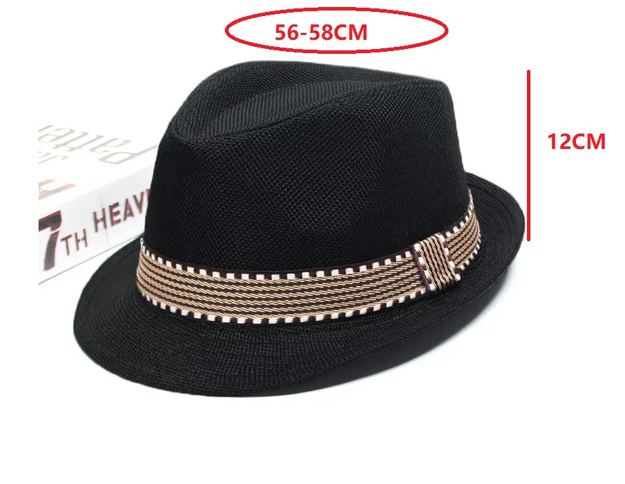 Golexury Summer Fedoras Spring and Summer Korean Party Jazz Hat Cotton Linen Top Hat  for Buchet Hat Panama Cap