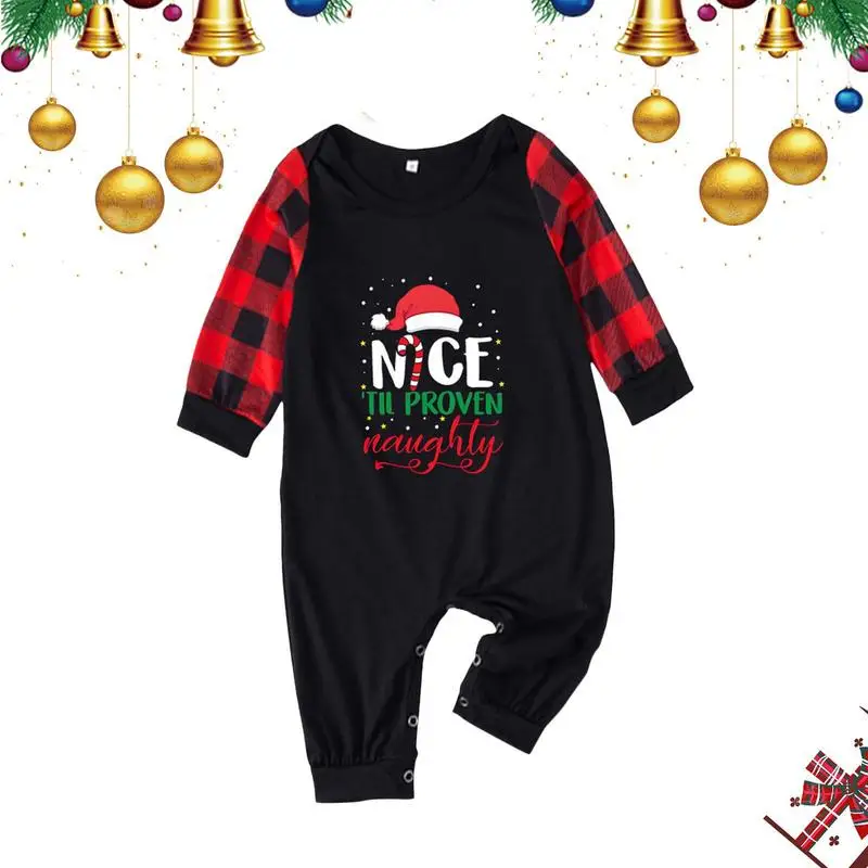 Christmas Parent-child Clothes Matching Family Loungewear For Women Men Christmas Red Plaid Holiday Pjs Clothes Mum And Dad